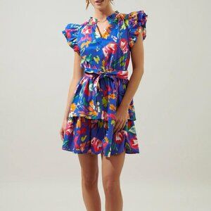 Colorful Floral Tiered Ruffle